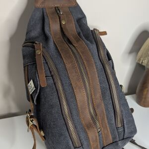 Stylish Gray and Brown Men's Bag